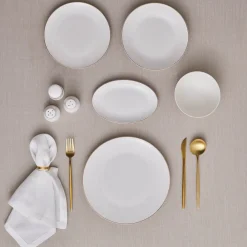 Karaca Elegance Bone Esbelto 53-teiliges Tafelservice für 12 Personen – Gold Clearance