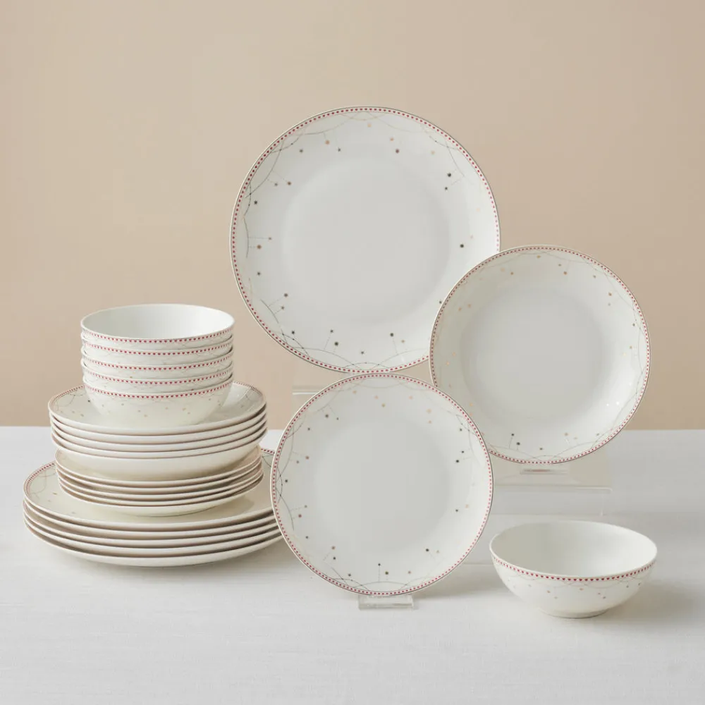 Karaca Elegance Bone Festival 24-teiliges Tafelservice für 6 Personen Discount