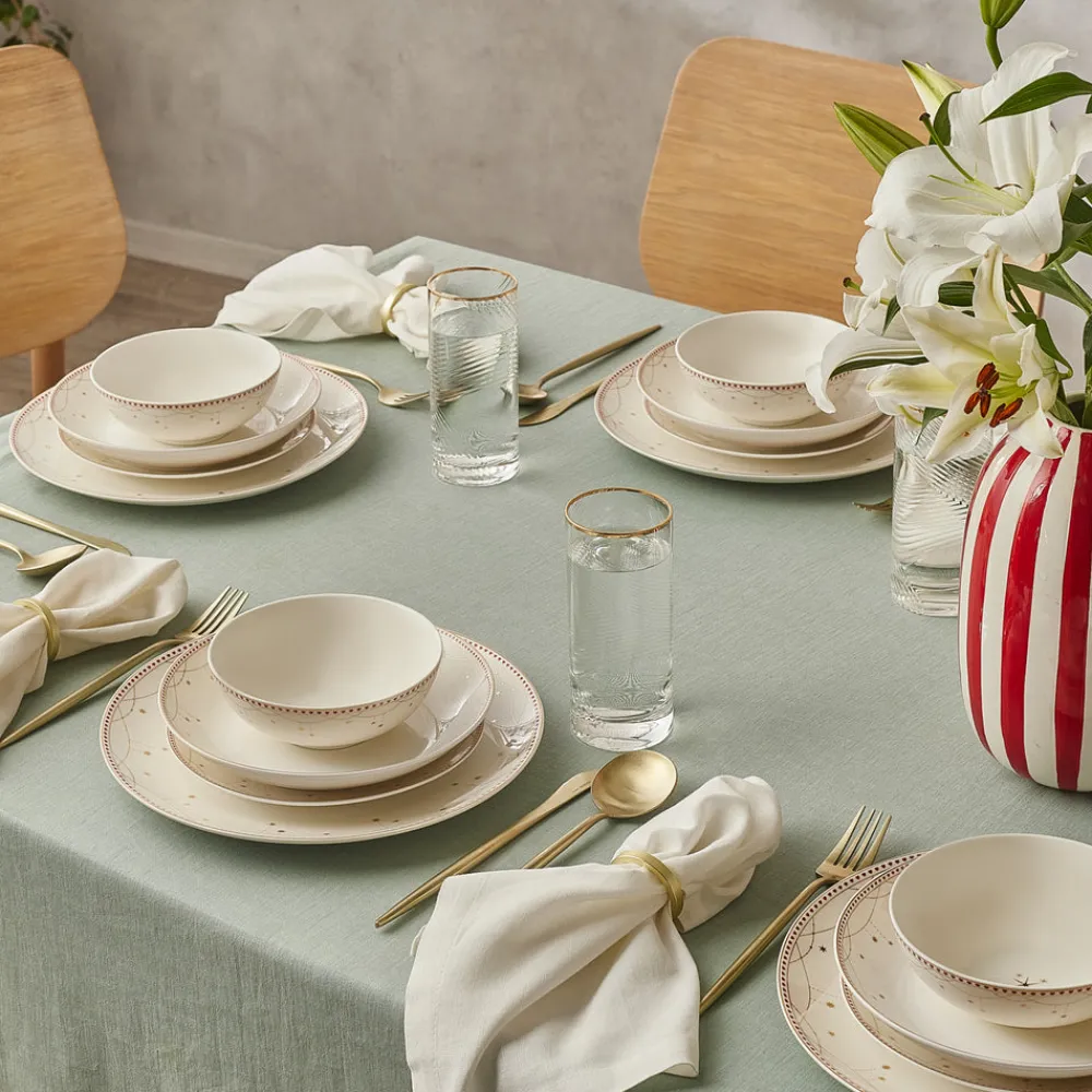 Karaca Elegance Bone Festival 24-teiliges Tafelservice für 6 Personen Discount