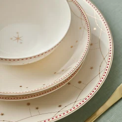 Karaca Elegance Bone Festival 24-teiliges Tafelservice für 6 Personen Discount