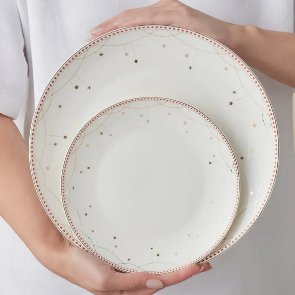 Karaca Elegance Bone Festival 24-teiliges Tafelservice für 6 Personen Discount