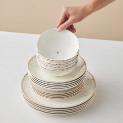 Karaca Elegance Bone Festival 24-teiliges Tafelservice für 6 Personen Discount