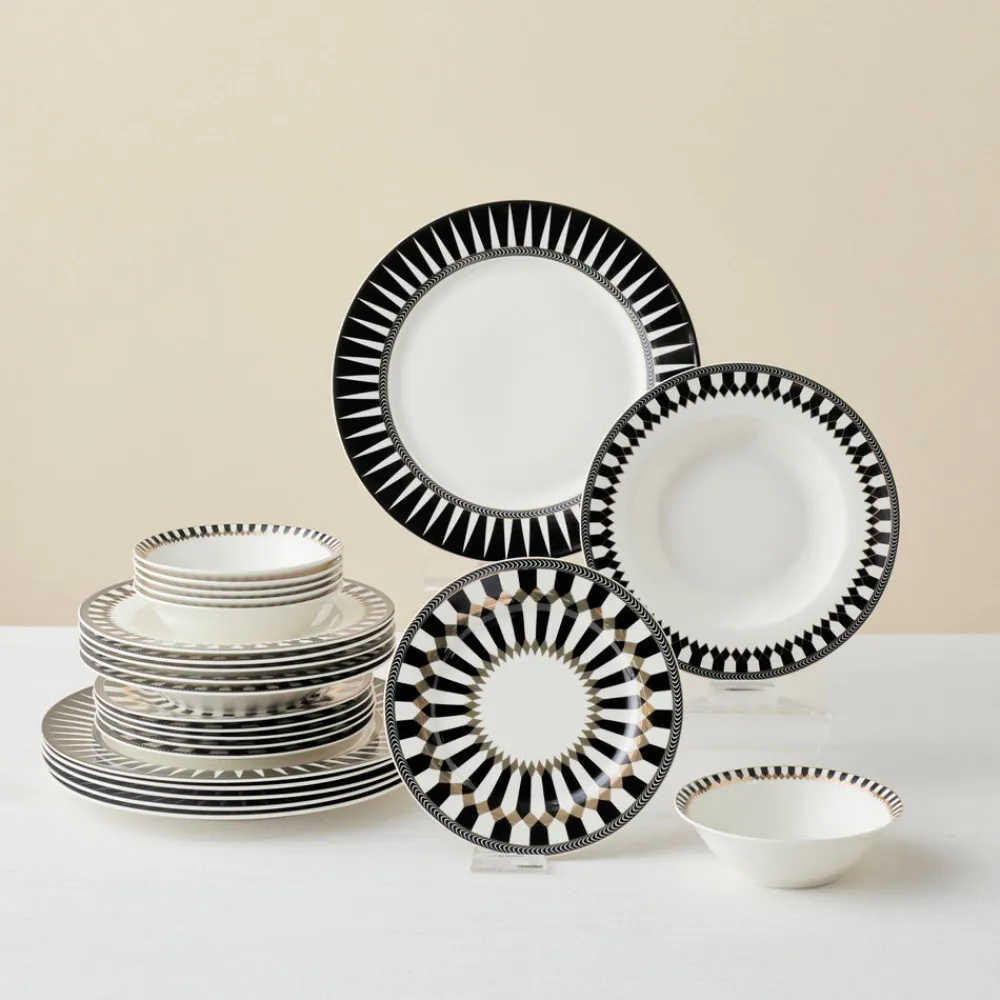 Karaca Elegance Bone Helsinki 24-teiliges Tafelservice für 6 Personen Hot