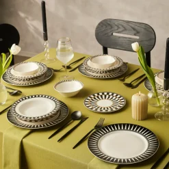 Karaca Elegance Bone Helsinki 24-teiliges Tafelservice für 6 Personen Hot
