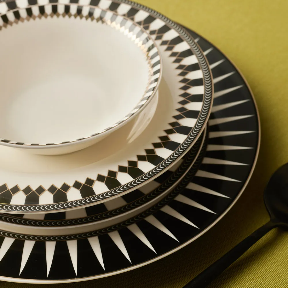 Karaca Elegance Bone Helsinki 24-teiliges Tafelservice für 6 Personen Hot