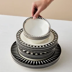 Karaca Elegance Bone Helsinki 24-teiliges Tafelservice für 6 Personen Hot