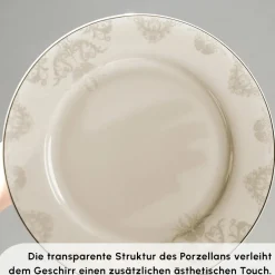 Karaca Elegance Bone Siena 53-Teiliges 12-Personen Geschirrsett Gold Discount