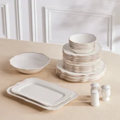 Karaca Elegance Vera 59-Teiliges 12-Personen-Geschirrset, Gold Hot