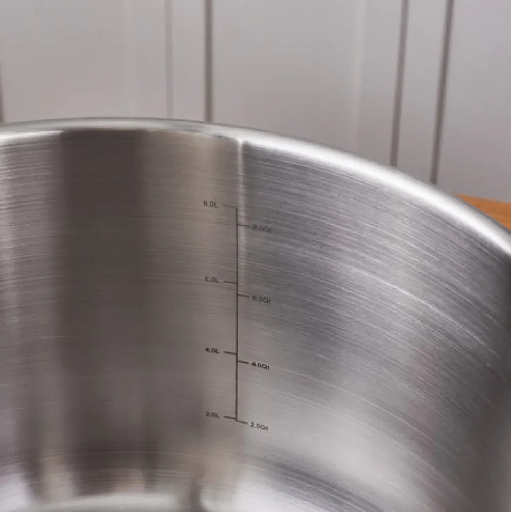 Karaca Elite Edelstahl-Induktions-Kochtopf mit Deckel, 28 cm, Silber Hot