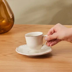 Karaca Elizabeth Ecru Teetasse, 180 ml Ecru01 Sale