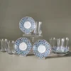 Karaca Emirgan 12-teiliges Türkisches Teeset aus Bone China für 6 Personen, 130 ml, Mehrfarbig Best