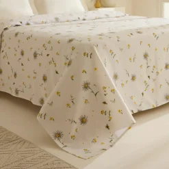 Karaca Emma Piquédecke aus 100 % Baumwolle, 200 × 220 cm, Gelb Clearance