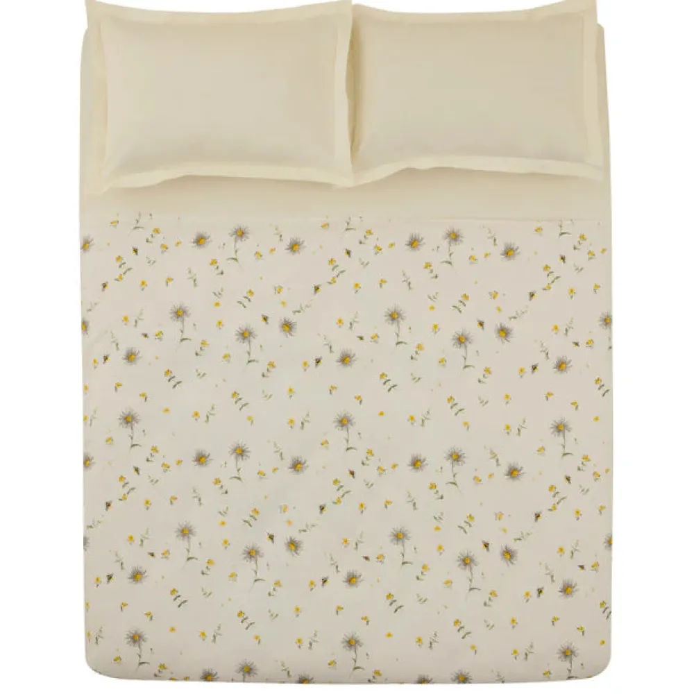 Karaca Emma Piquédecke aus 100 % Baumwolle, 200 × 220 cm, Gelb Clearance