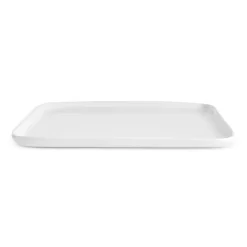 Karaca Epsilon Quadratischer Dessert-/Beilagenteller aus Porzellan, 22 cm, Weiß Weıß01 Sale