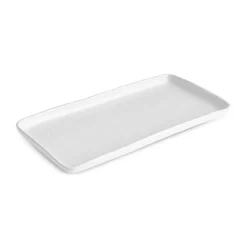Karaca Epsilon Rechteckige Servierplatte aus Porzellan, 26 cm, Weiß Hot