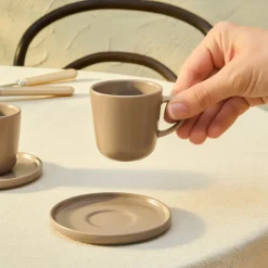 Karaca Eric 8-teiliges Espressoglas-Set für 4 Personen Braun01 New
