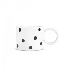 Karaca Erica Tasse mit Tupfen, 370 ml Schwarz01 Clearance