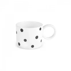 Karaca Erica Tasse mit Tupfen, 370 ml Schwarz01 Clearance