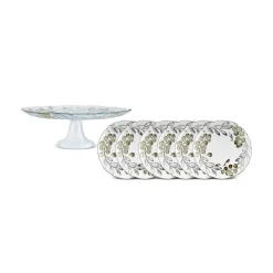 Karaca Eucalyptus 7-teiliges Dessertset Kahverengi Best