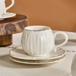 Karaca Eylül Kaffeetasse für 6 Personen 85 Ml Weıß01 Clearance