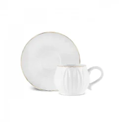 Karaca Eylül Kaffeetasse für 6 Personen 85 Ml Weıß01 Clearance