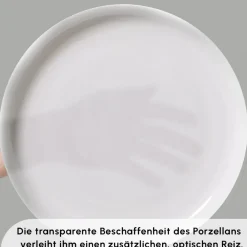 Karaca Favaro für 12 Personen Geschirrset, 56 Teilig, New Generation Bone Weıß01 New
