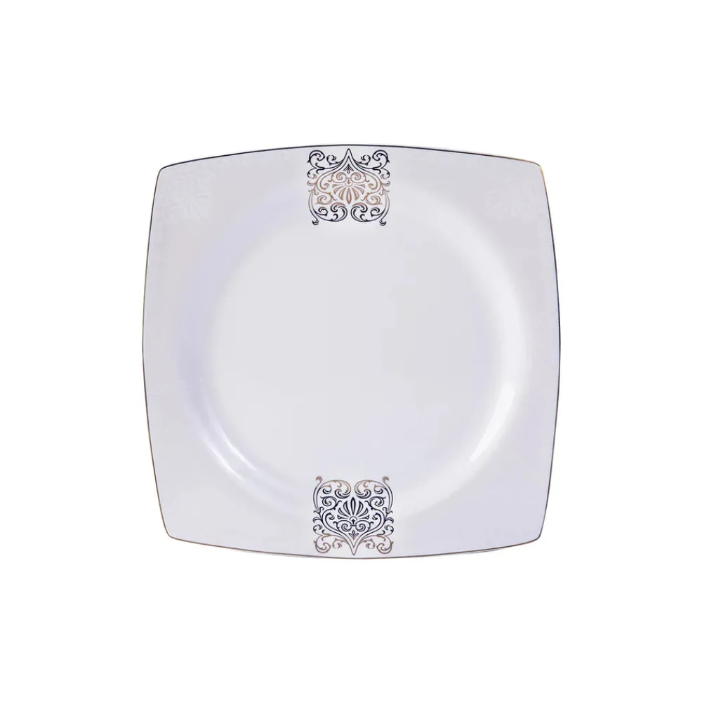 Karaca Fine Bone Lotus 43 Parça 8 Kişilik Yemek Takımı Kare Beyaz Clearance