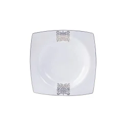 Karaca Fine Bone Lotus 43 Parça 8 Kişilik Yemek Takımı Kare Beyaz Clearance