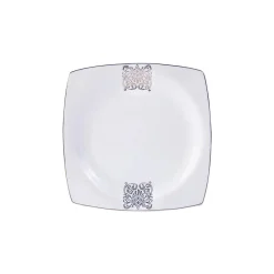 Karaca Fine Bone Lotus 43 Parça 8 Kişilik Yemek Takımı Kare Beyaz Clearance