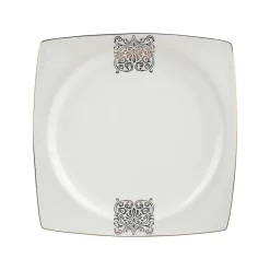 Karaca Fine Bone New Lotus 60 Pieces Dinnerware Set Square Whıte01 Clearance