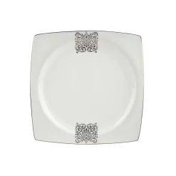 Karaca Fine Bone New Lotus 60 Pieces Dinnerware Set Square Whıte01 Clearance