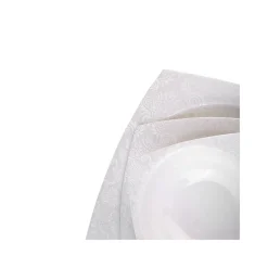 Karaca Fine Bone Ruffle 60-teiliges Quadratisches Tafelservice für 12 Personen Weıß01 Clearance