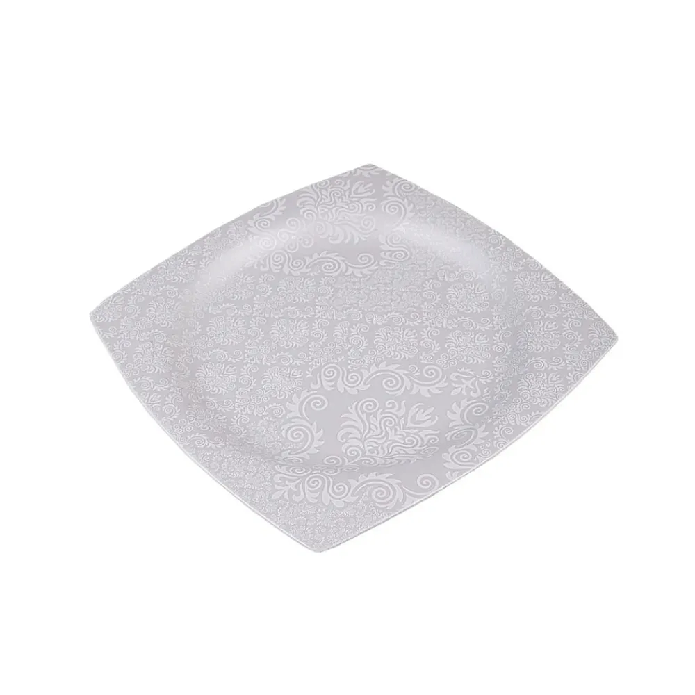 Karaca Fine Bone Ruffle 60-teiliges Quadratisches Tafelservice für 12 Personen Weıß01 Clearance