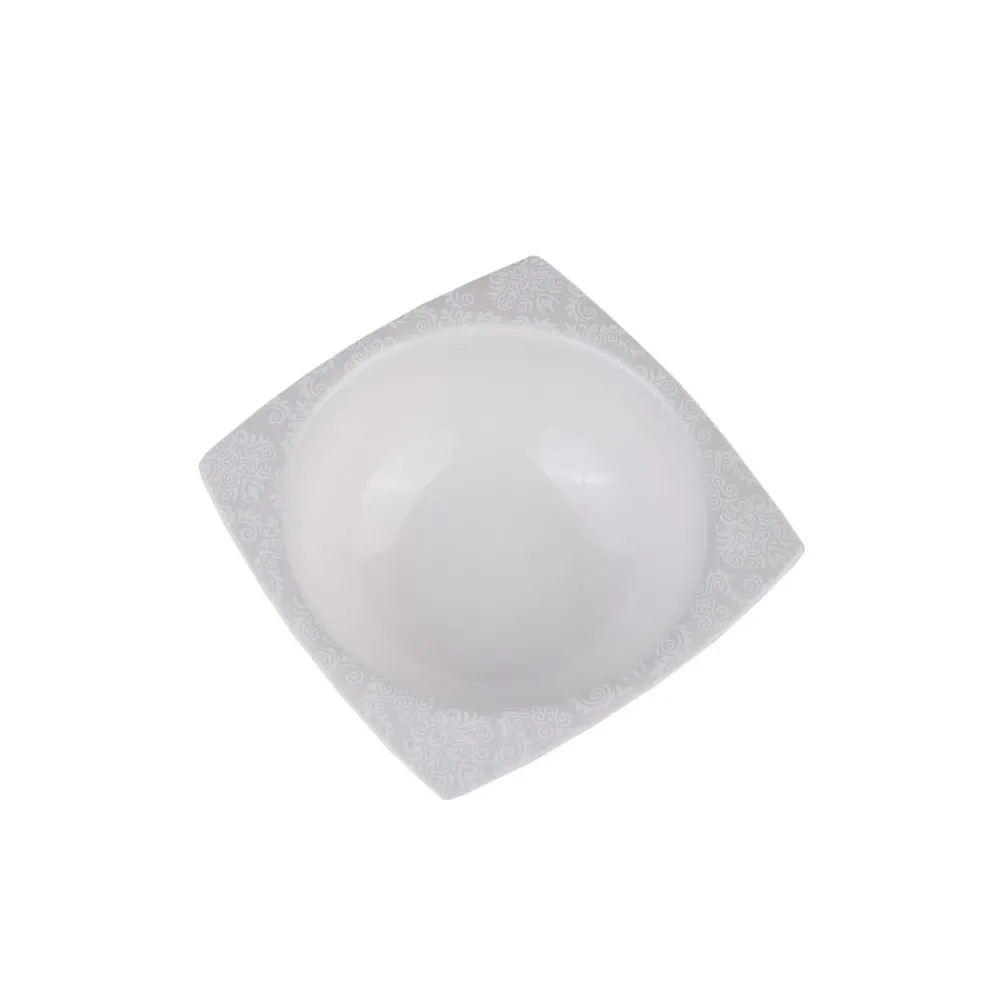 Karaca Fine Bone Ruffle 60-teiliges Quadratisches Tafelservice für 12 Personen Weıß01 Clearance