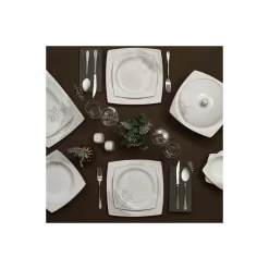 Karaca Fine Bone Together Alone 60-teiliges für 12 Personen Essservice Weıß01 Online