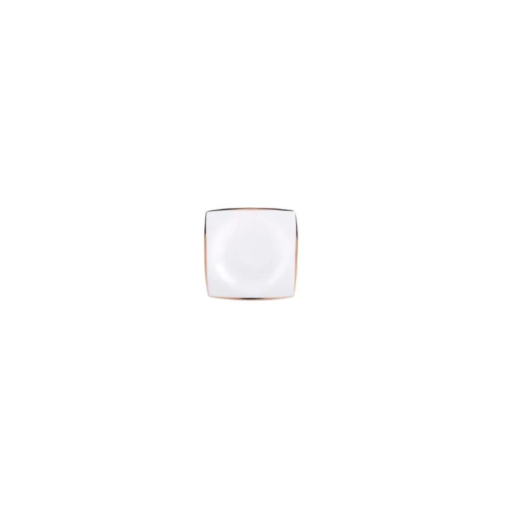 Karaca Fine Pearl Agate für 6 Personen Perle Quadrat Frühstücksset und Servierschalen, 26 Teilig Gold Clearance