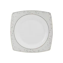 Karaca Fine Pearl Antares 26-teiliges quadratisches Frühstücksset und Servierschalen Perlmutt für 6 Personen Weıß01