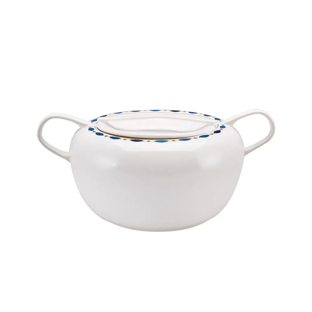 Karaca Fine Pearl Azur 62 Teiliges Für 12 Personen Tafelservice Blau01