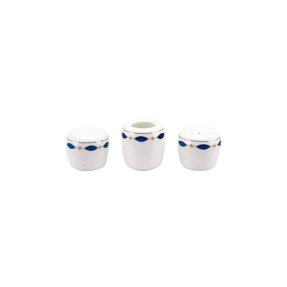Karaca Fine Pearl Azur 62 Teiliges Für 12 Personen Tafelservice Blau01