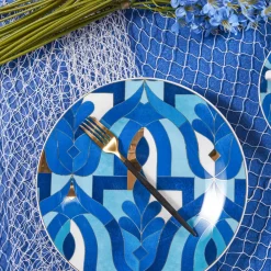 Karaca Fine Pearl Azur 26-teiliges Frühstücksset und Servierschalen Blau01 Outlet