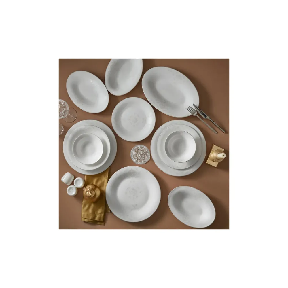 Karaca Fine Pearl Bella 58 Teiliges Für 12 Personen Perlmutttafeserviceset Weıß01 Best