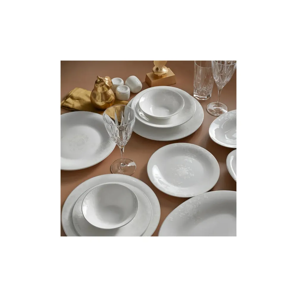 Karaca Fine Pearl Bella 58 Teiliges Für 12 Personen Perlmutttafeserviceset Weıß01 Best
