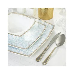 Karaca Fine Pearl Contour 62-teiliges Tafelservice für 12 Personen Blau01 Clearance