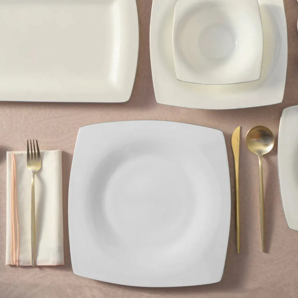 Karaca Fine Pearl Dara 58-Teiliges 12-Personen Geschirrset Platin Platın New