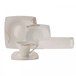 Karaca Fine Pearl Era 26-teiliges Frühstücksset und Servierschalen für 6 Personen Weıß01 Discount