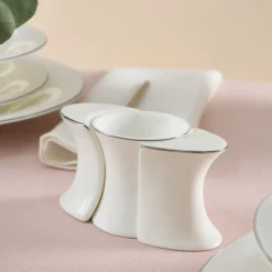 Karaca Fine Pearl Extra Argento 55-Teiliges Tafelservice Für 12 Personen, Platin Platın Clearance
