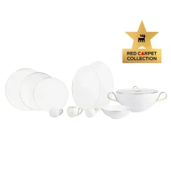 Karaca Fine Pearl Extra Chanak 62-Teiliges 12-Personen Geschirrset Gold Sale