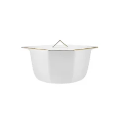 Karaca Fine Pearl Extra Eight Corner 62-Teiliges 12-Personen Geschirrset Gold