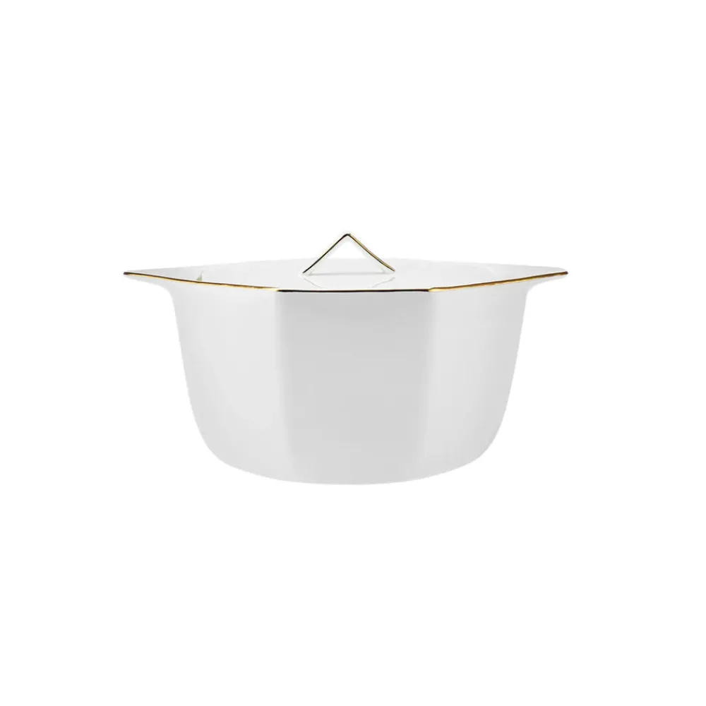Karaca Fine Pearl Extra Eight Corner 62-Teiliges 12-Personen Geschirrset Gold