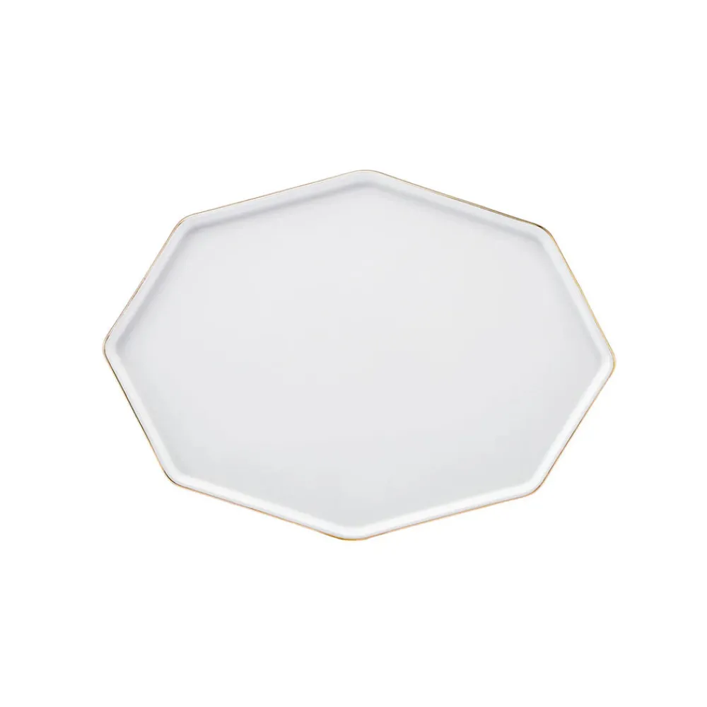 Karaca Fine Pearl Extra Eight Corner 62-Teiliges 12-Personen Geschirrset Gold